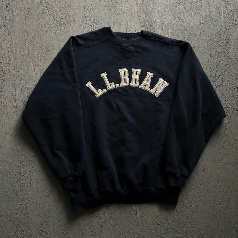 Vintage LL Bean Sweatshirt XL Blue 1990s Russell Athletic USA Tall